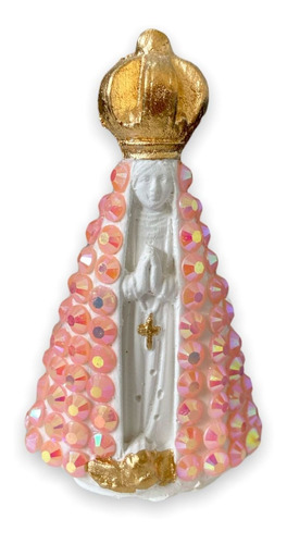 Imagem Nossa Senhora Aparecida Rosa 11cm Gesso