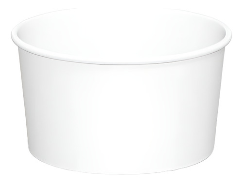 150un Pote Papel 180ml Biodegradável Para Sorvete Açaí Doces Cor Branco
