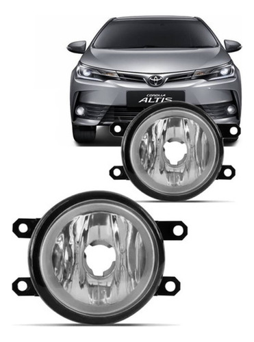 Par Farol Milha Corolla 2015 2016 2017 2018 2019 Lente Vidro Com Lâmpada