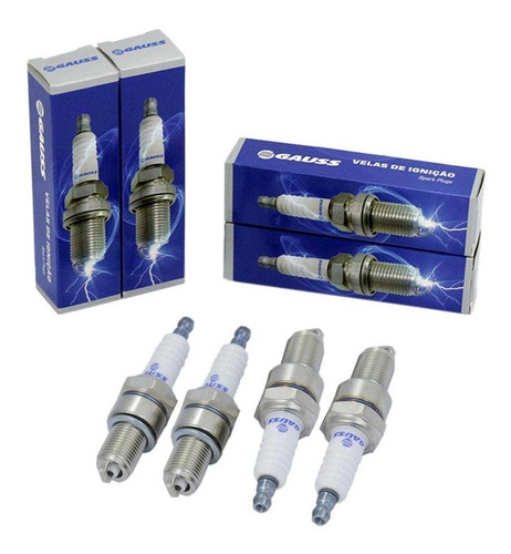 Kit 4 Velas Santana 1.6 1.8 2.0 Até 1991 Álcool Original Gauss - Spare Parts and Accessories for Vehicles
