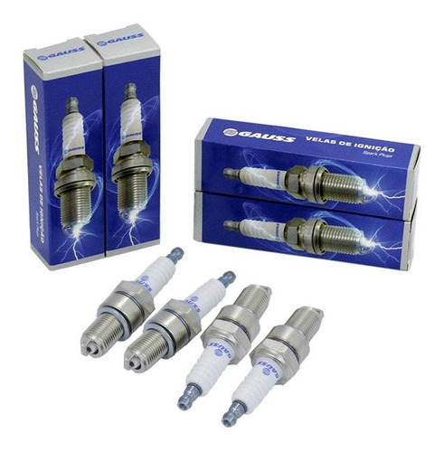 Kit Jogo 4 Velas Fiat Tipo 1.6 8v / Mpi Gasolina Original Gauss em Oferta na Shopee