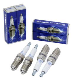 Kit Jogo 4 Velas Ford Fiesta 1.0 / Endura Gasolina Original Gauss
