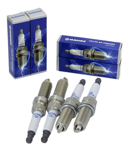 Kit Jogo 4 Velas Nissan March 1.0 16v Desde 2011 Flex Original Gauss - Spare Parts and Accessories for Vehicles