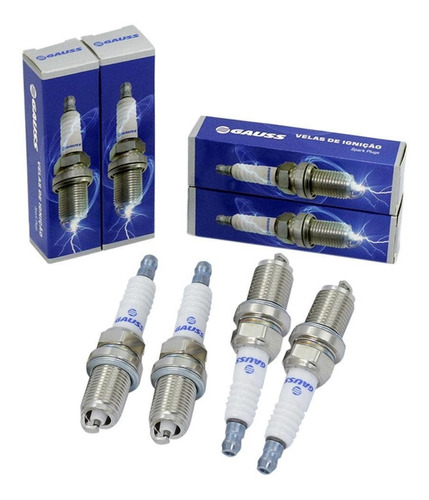 Kit Jogo 4 Velas Fiat Brava 1.6 16v / Mpi Desde 99 Gasolina