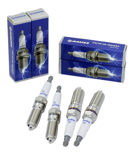 Kit 4 Velas Ford Fiesta 1.0 8v Zetec Rocam 2006 A 2008 Flex