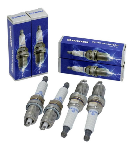 Kit 4 Velas Volkswagen Gol G5 1.0 8vg5 Desde 2009 Flex Original Gauss em Oferta na Shopee