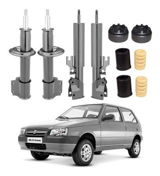 4 Amortecedor + Kit Suspensão Uno Fire 01 02 03 04 05 em Oferta na Shopee