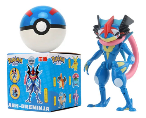 Boneco Pokemon Com Pokebola Greninja Brinquedo Dobravel