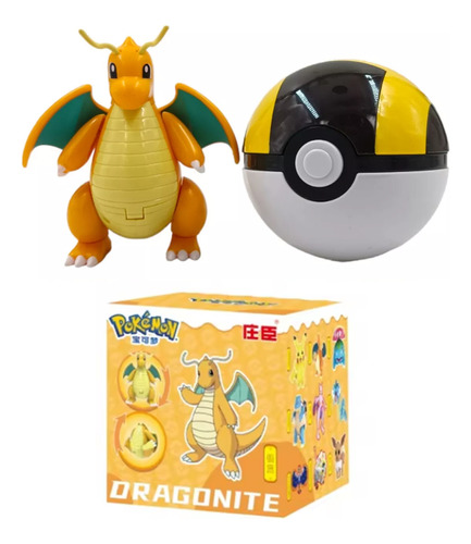 Pokemon Com Pokebola Boneco Dragonite Pikachu Charizard Mew