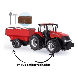 Trator Brinquedo Graneleiro Com Carretinha Magnum Case Usual em Oferta na Shopee