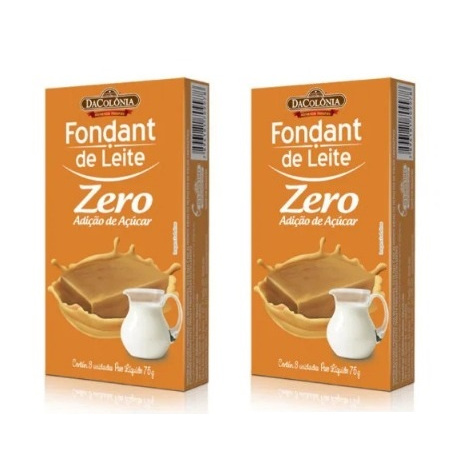 2 Und Doce Fondant De Leite Zero Açúcar 75g Dacolônia