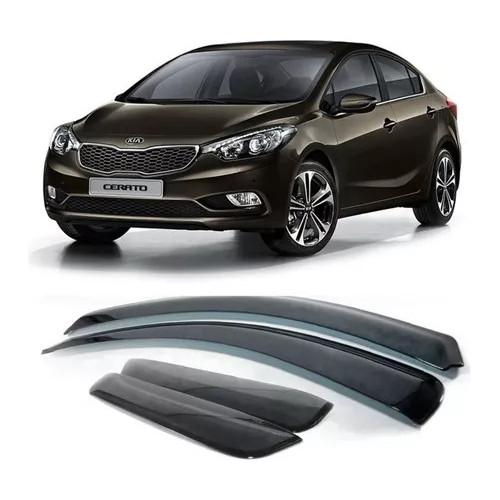 Calha De Chuva Acrilica Fumê Cerato 2014 A 2022 4 Portas Promoção