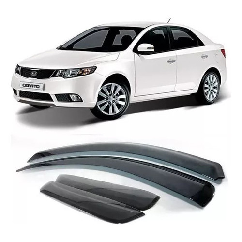 Calha De Chuva Acrilica Fumê Cerato 2009 A 2013 4 Portas Promoção Ecoflex