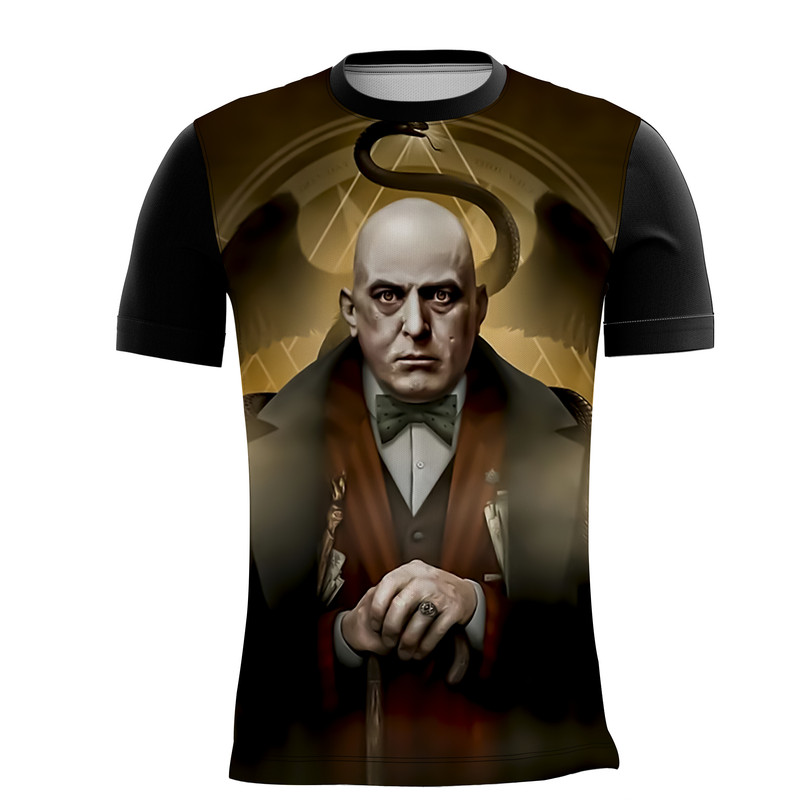 Camiseta Personalizada Aleister Crowley Ocultismo Místico 11_x000D_