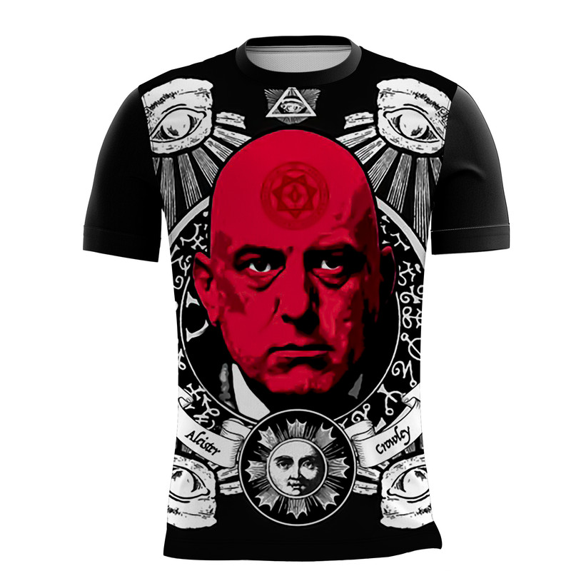 Camiseta Personalizada Aleister Crowley Ocultismo Místico 12_x000D_