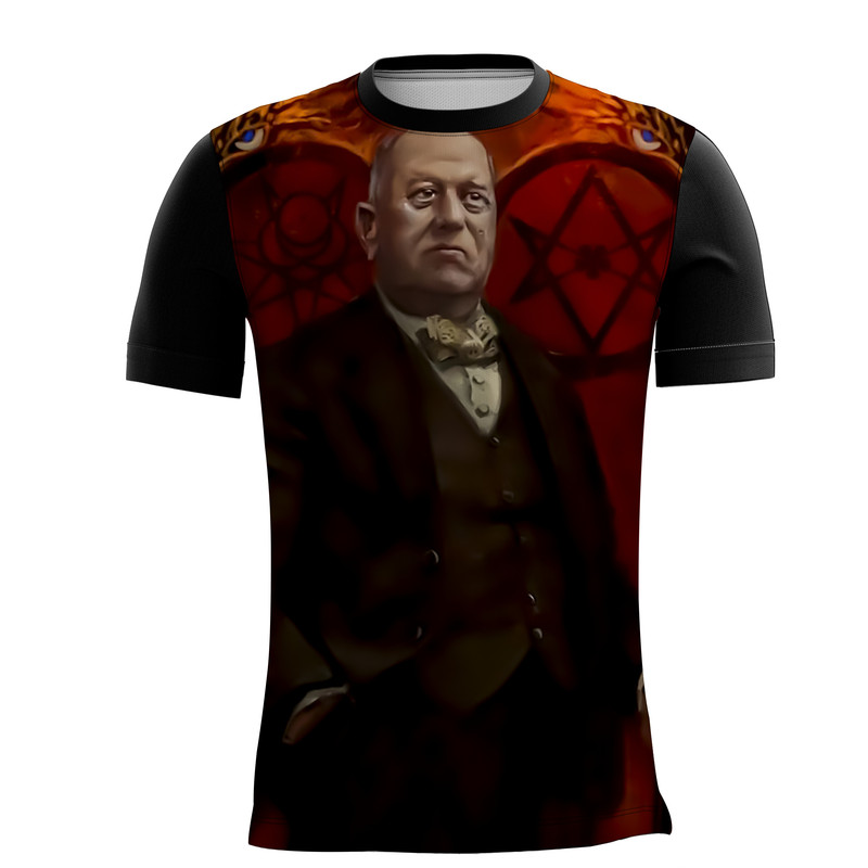 Camiseta Personalizada Aleister Crowley Ocultismo Místico 13_x000D_