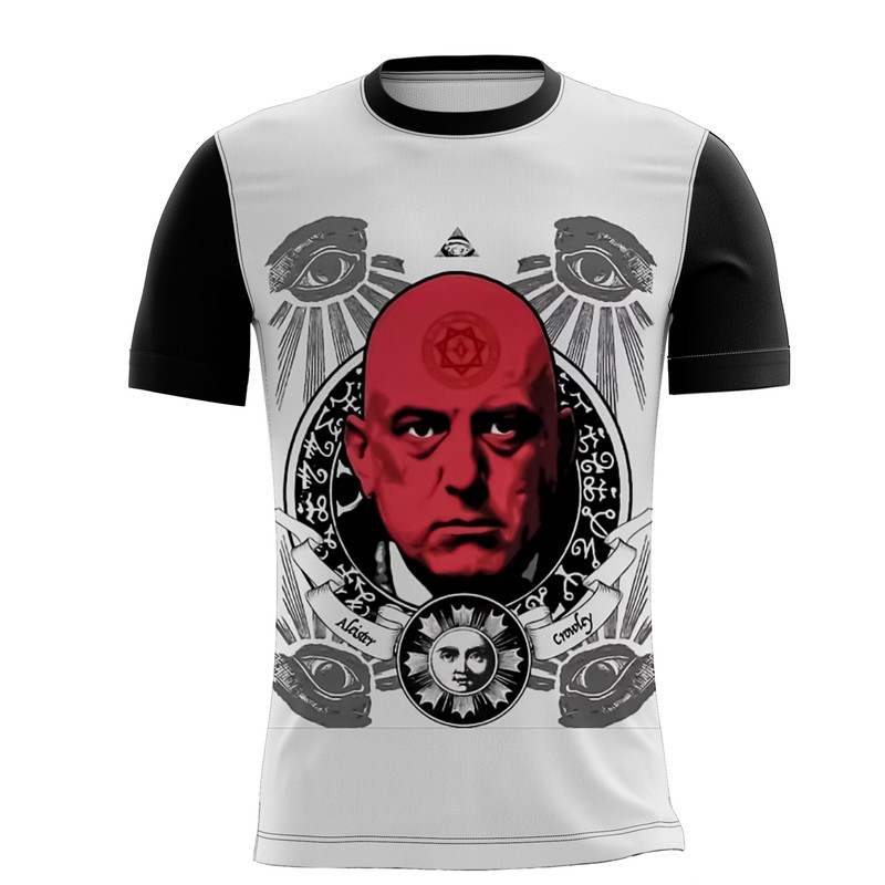 Camiseta Personalizada Aleister Crowley Ocultismo Místico 14_x000D_