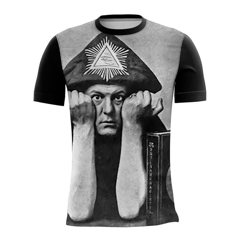 Camiseta Personalizada Aleister Crowley Ocultismo Místico 15_x000D_