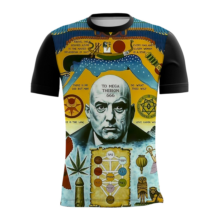 Camiseta Personalizada Aleister Crowley Ocultismo Místico 19_x000D_