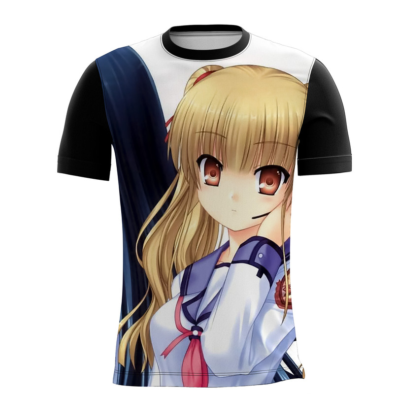 Camiseta Angel Beats Anime Emocionante Aventura Musical 12_x000D_
