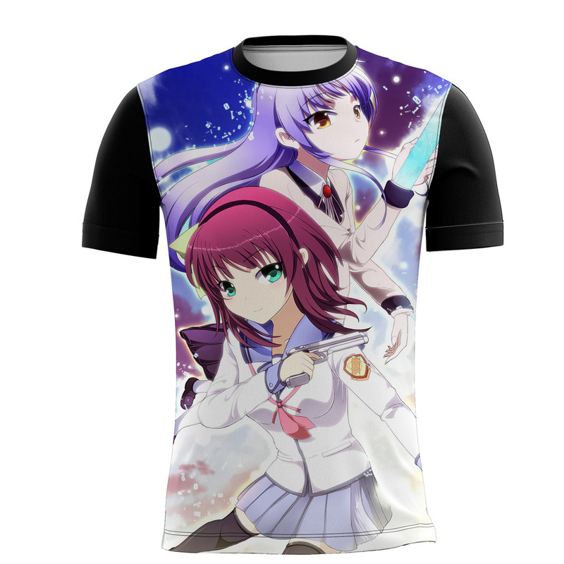 Camiseta Angel Beats Anime Música com Emoção e Fantasia 7_x000D_