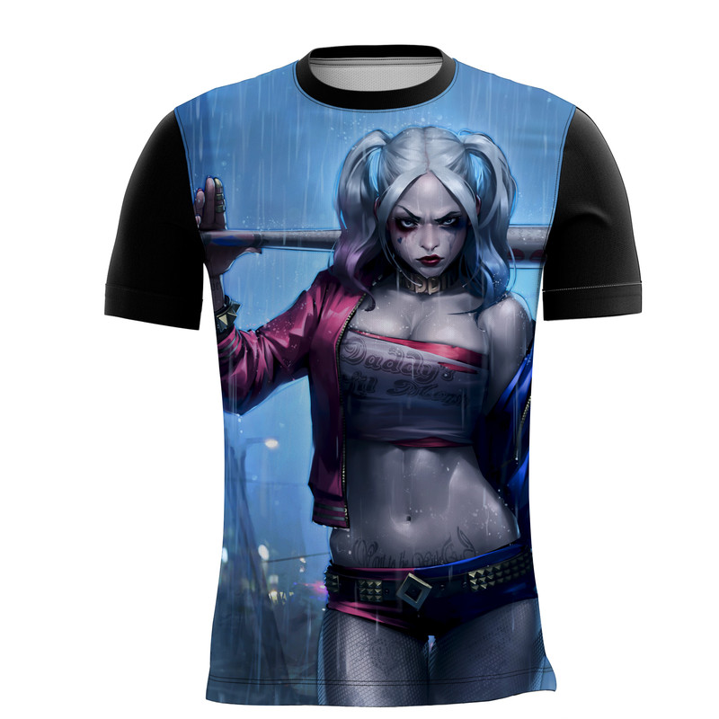 Camiseta Personalizada Arlequina Vilã Psicodélica Joker 28_x000D_