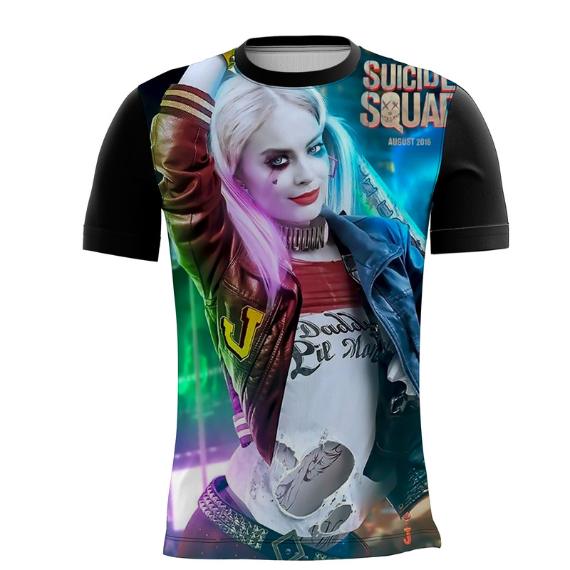 Camiseta Personalizada Arlequina Vilã Psicodélica Joker 36_x000D_