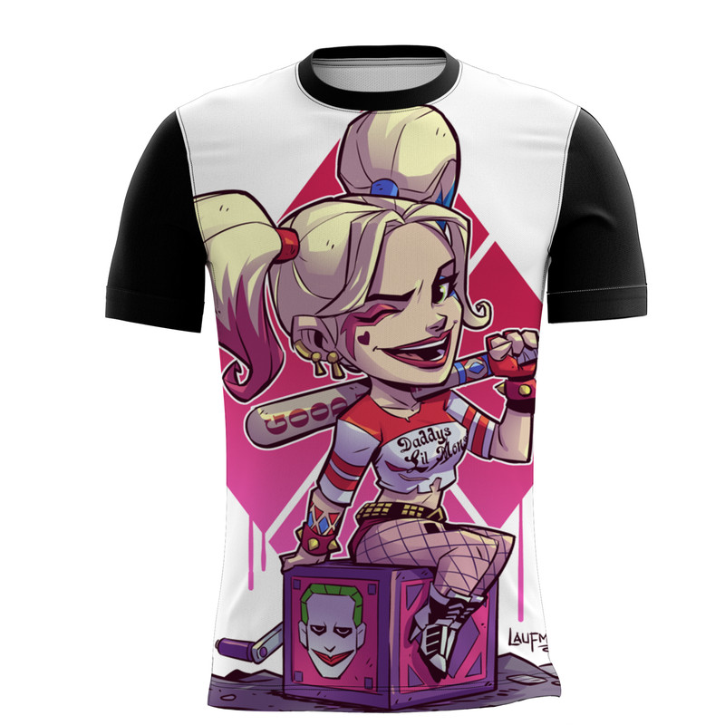 Camiseta Personalizada Arlequina Vilã Psicodélica Joker 43_x000D_