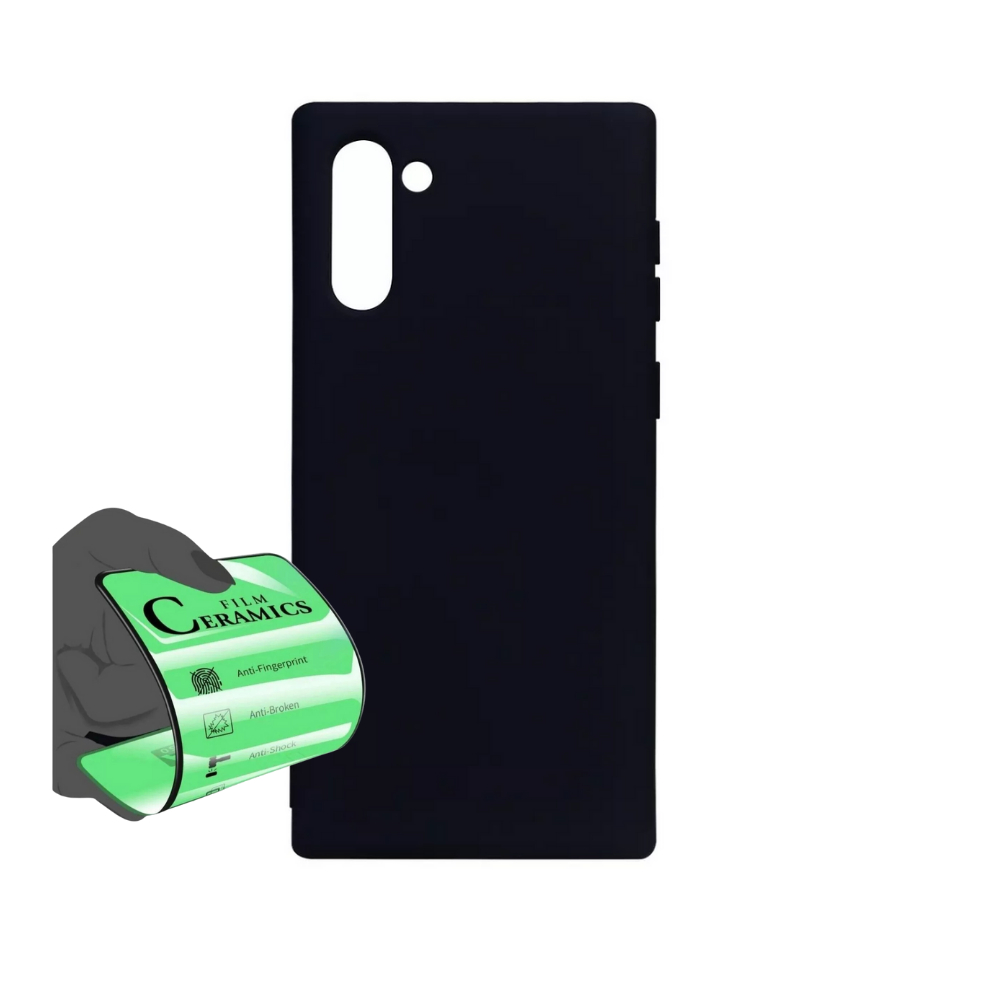 Capa Capinha Aveludada + Película Para Samsung Galaxy Note 10 em Oferta na Shopee