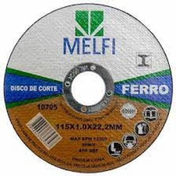 DISCO DE CORTE P/ FERRO 115,0X1,0X22,23MM MELFI