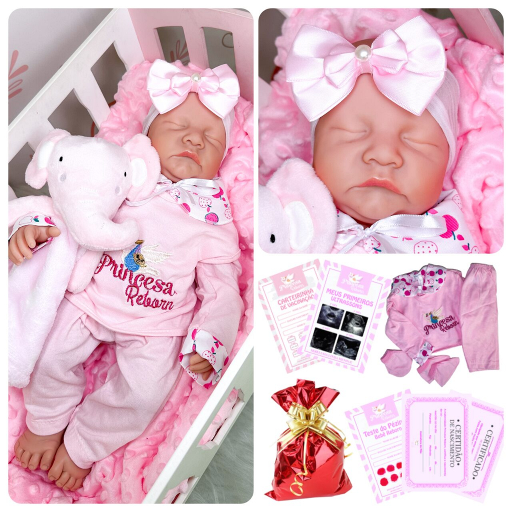 Boneca Bebê Reborn Realista 100% Silicone Envio Imediato