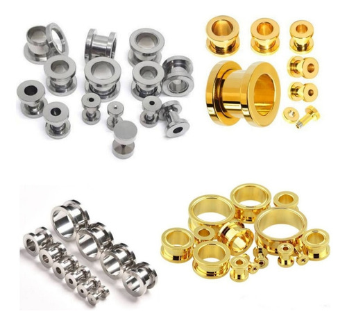 Alargador Piercing De Orelha Túnel Aço Cirúrgico 01 Unidade em Oferta na Shopee