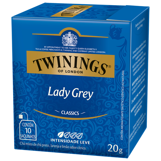 Chá Preto Twinings Lady Grey 20G Caixa Com 10 Sachês