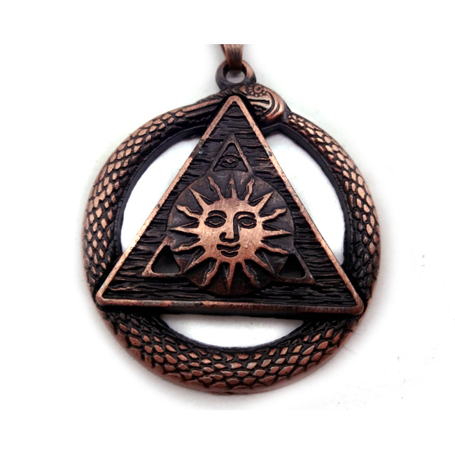 Colar Pingente Infinito Ouroboros Cobra Magia Ocultismo Eternidade Energia Proteção Amuleto