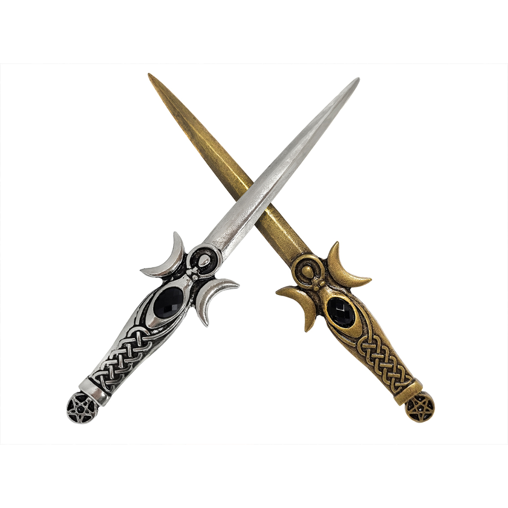 Athame Da Deusa e Triskle Resina Wicca Altar Magia Ritualístico Proteção Esotérica