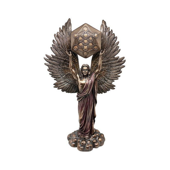 Escultura Metatron Príncipe dos Serafim 34cm Veronese Proteção Poder Divino Luz Espiritual