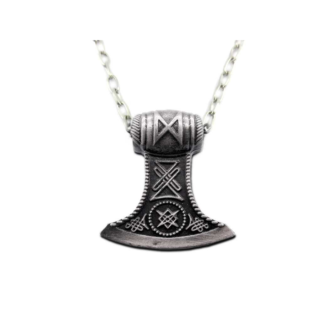 Colar Pingente Vikings Machado Nórdico Martelo Thor Odin Simbolismo Força Poder