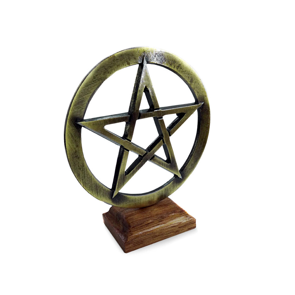 Pantáculo Pentagrama de Mesa Decoração Esoterismo Magia Proteção Ocultismo Simbolismo