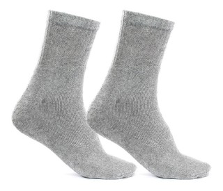 Kit 12 Pares Meia Masculina Cinza Algodão Atacado Revenda