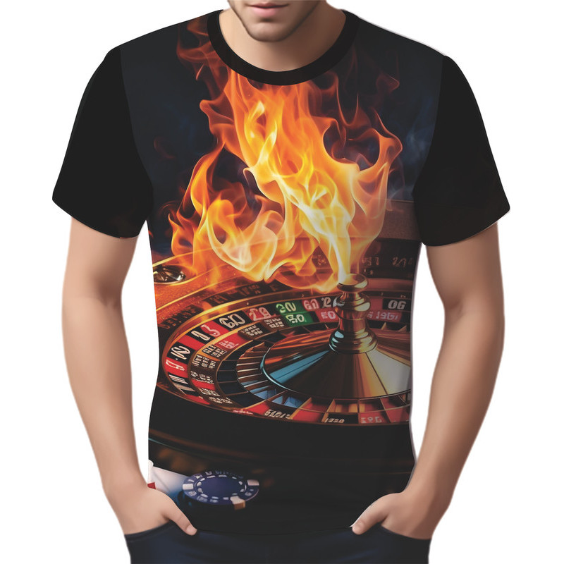 Camisa Camiseta Baralho Poker Roleta Sorte Dados HTPX