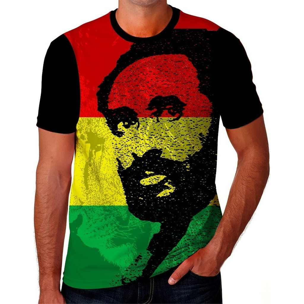 Camisa Camiseta Haile Selassie Rastafári Reggae Jamaica 3