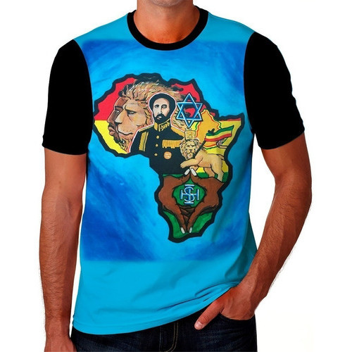 Camisa Camiseta Haile Selassie Rastafári Reggae Jamaica 07