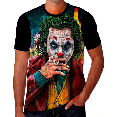 Camisa Camiseta Coringa Palhaço Joker Arte Tatto Vilão Hd 16
