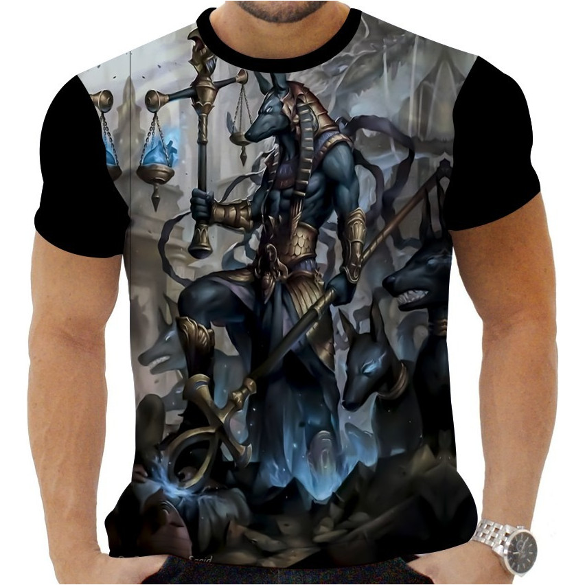 Camiseta Camisa Deus Egipicio Egito Anúbis