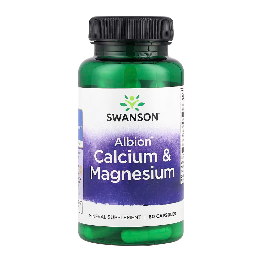 Cálcio e Magnésio Albion Swanson 60 Capsulas Importado