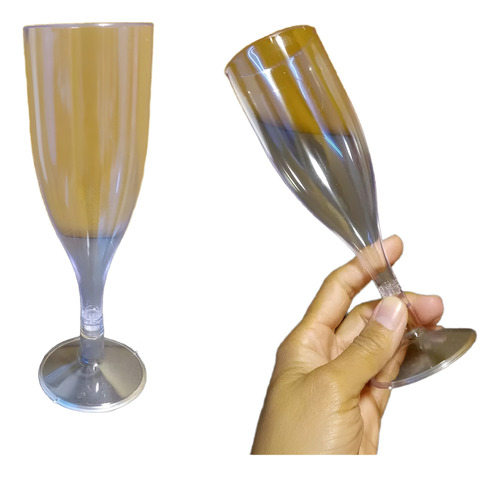 51 Unid Taça De Champagne Acrilico Descart 150ml