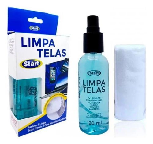 Limpador Para Telas C120ml + Pano Microfibra Start Quimica