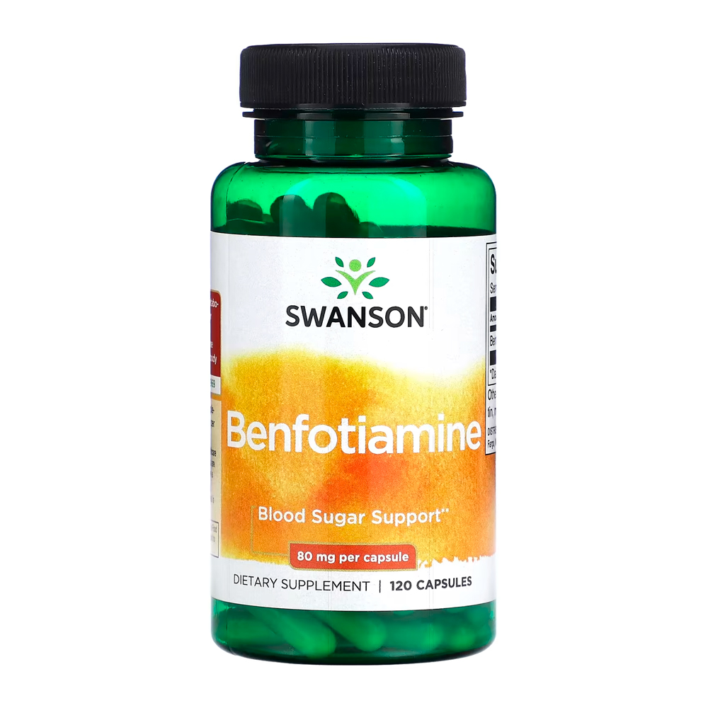 Benfotiamina 80mg Swanson 120 Cápsulas Importado