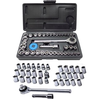 Kit Jogo De Chave De Catraca Reversível Com Soquetes - 40 Peças + Maleta Equipa Tools em Oferta na Shopee