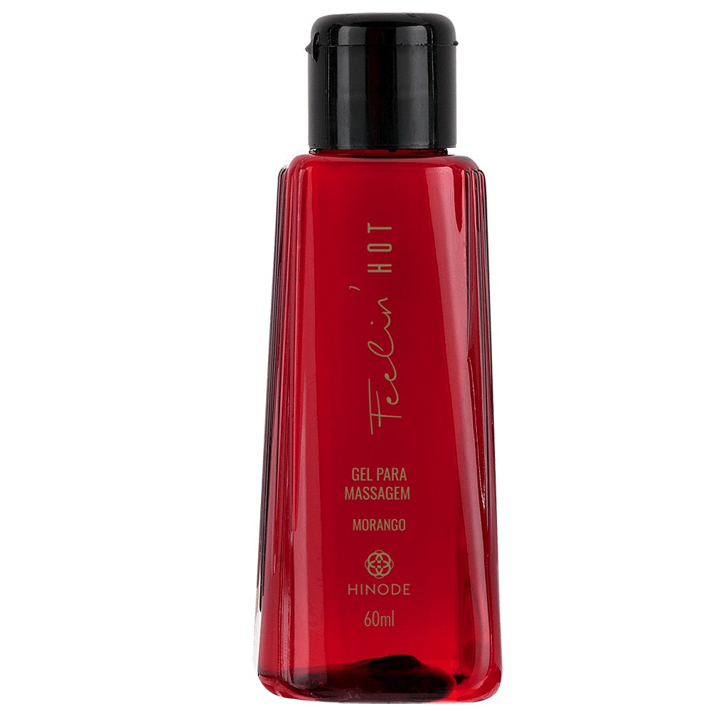 GEL PARA MASSAGEM FEELIN HOT MORANGO 60ML